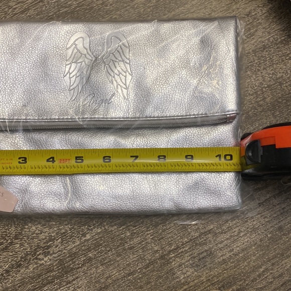NEW Victoria's Secret Angel Anniversary Fold Over Silver Clutch Bag - Picture 8 of 8